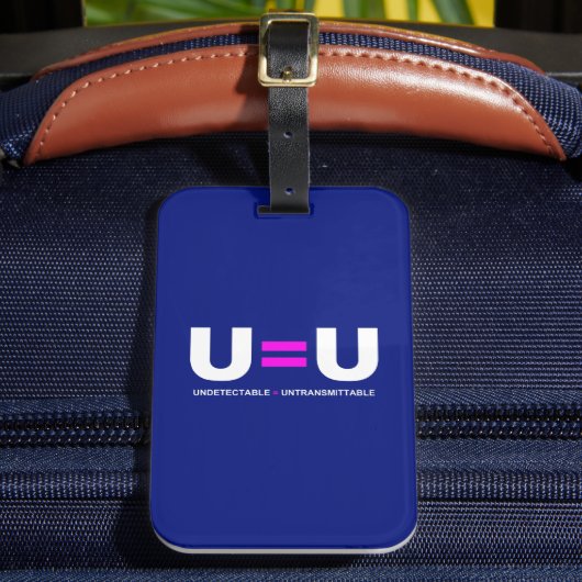U=U HIV niet-detecteerbaar is niet-transmitteerbaa Bagagelabel (Voorkant Insitu 2)