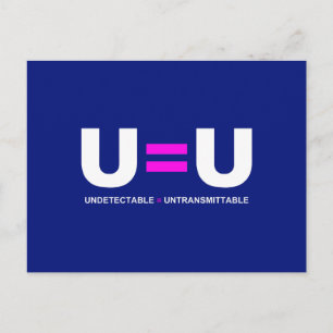 U=U HIV niet-detecteerbaar is niet-transmitteerbaa Briefkaart