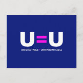 U=U HIV niet-detecteerbaar is niet-transmitteerbaa Briefkaart (Voorkant)