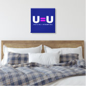 U=U HIV niet-detecteerbaar is niet-transmitteerbaa Canvas Afdruk (Insitu (Slaapkamer))