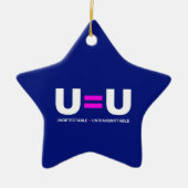 U=U HIV niet-detecteerbaar is niet-transmitteerbaa Keramisch Ornament (Voorkant)