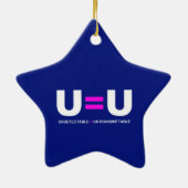 U=U HIV niet-detecteerbaar is niet-transmitteerbaa Keramisch Ornament (Achterkant)