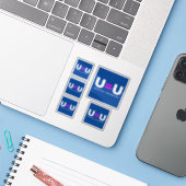U=U HIV niet-detecteerbaar is niet-transmitteerbaa Sticker (Laptop met iPhone)