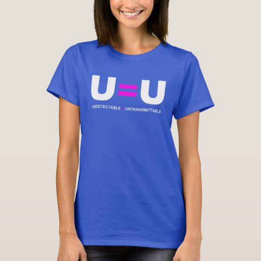 U=U HIV niet-detecteerbaar is niet-transmitteerbaa T-shirt (Voorkant)