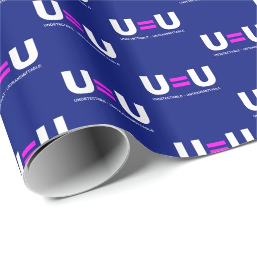 U=U HIV Undetectable Equals Untransmittable Cadeaupapier (Rol Hoek)