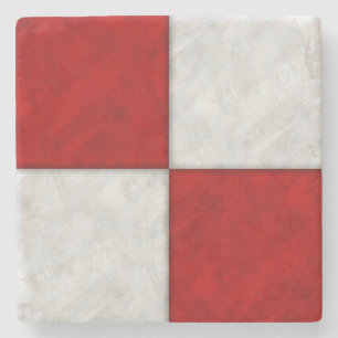 U Uniform Watercolor Zeevaart Sein Maritime Vlag Stenen Onderzetter