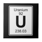 U - uranium tegeltje (Voorkant)