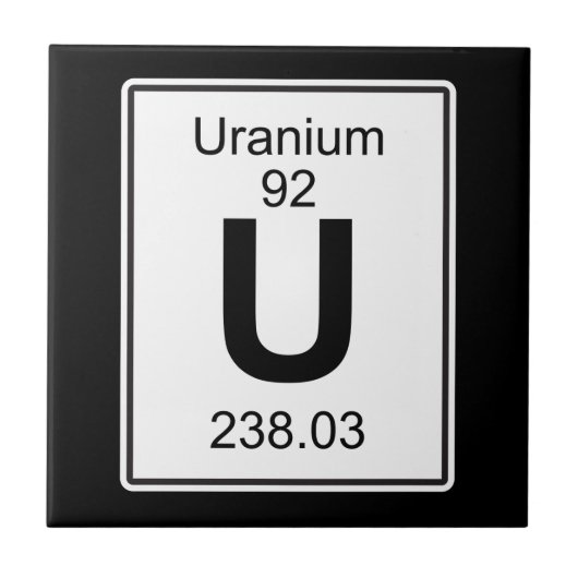 U - uranium tegeltje (Voorkant)