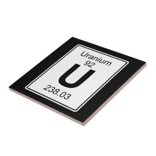 U - uranium tegeltje (Zijkant)