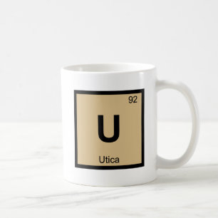 U - Utica New York Chemie Periodiek Systeem Symboo Koffiemok