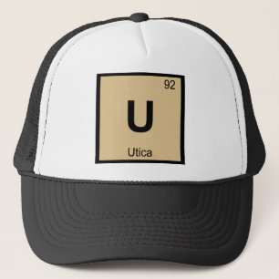 U - Utica New York Scheikunde Periodiek Systeem Sy Trucker Pet