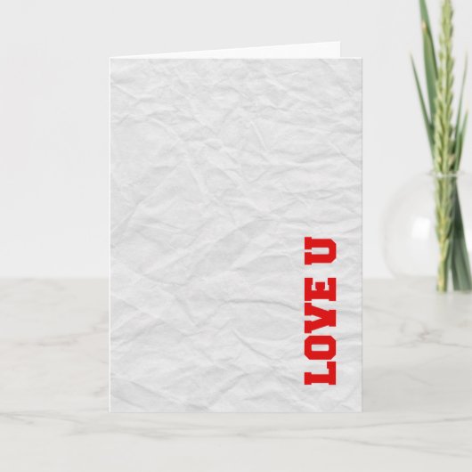 U van de liefde feestdagen kaart (Voorkant)