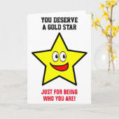 U verdient een Gold Star-liefde en waardering Kaart (Gele Bloem)