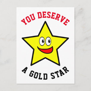 U verdient een Gold Star-waardering Briefkaart