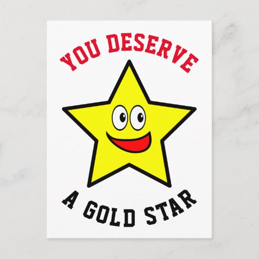 U verdient een Gold Star-waardering Briefkaart (Voorkant)
