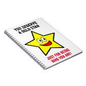 U verdient een gouden ster notitieboek (Rechterzijde)