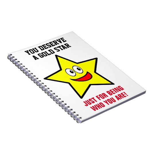 U verdient een gouden ster notitieboek (Rechterzijde)