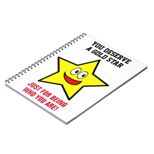 U verdient een gouden ster notitieboek (Linkerzijde)
