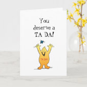 U verdient Ta DA! Kaart (Gele Bloem)