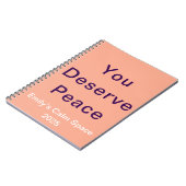 U verdient Vrede Custom inspirerend offerte Notitieboek (Linkerzijde)