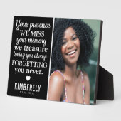 U vergeet ons nooit | Foto-herinnering Aandenken Fotoplaat (Zijkant)