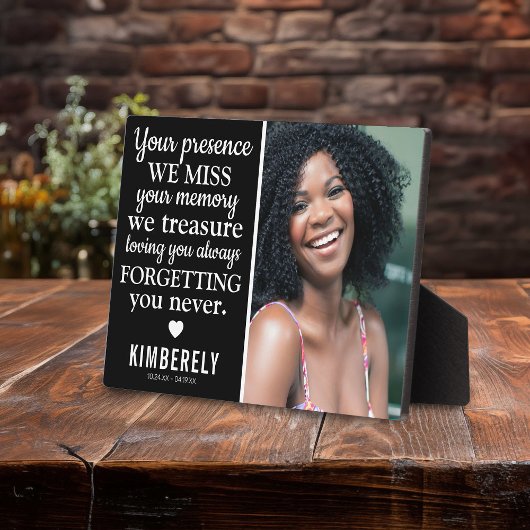 U vergeet ons nooit | Foto-herinnering Aandenken Fotoplaat
