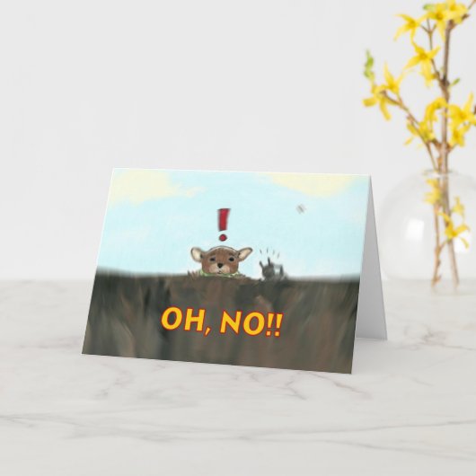 U viel van het diepe eind! Kaart (Gele Bloem)