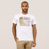 U voegt uw TOWN naam-T-Shirt-Map-2 toe, ... T-shirt (Voorkant volledig)