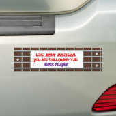 U volgt de Bass Player - Frets Bumpersticker (Op auto)