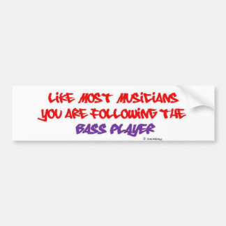 U volgt de Bass Player - White Bumpersticker