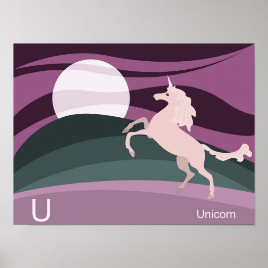 U voor eenhoorn-Poster Poster (Voorkant)