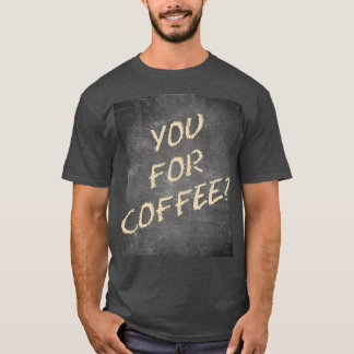 U voor koffie met ultieme vraag Gele krijt T-shirt