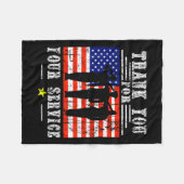 U voor uw diensten - Patriotic Veterans Day Fleece Deken (Voorkant (Horizontaal))