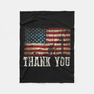 U voor uw diensten - Patriotic Veterans Day Fleece Deken