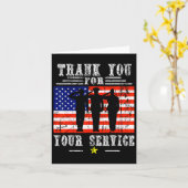 U voor uw diensten - Patriotic Veterans Day Kaart (Gele Bloem)