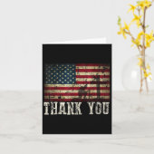 U voor uw diensten - Patriotic Veterans Day Kaart (Gele Bloem)