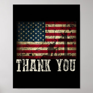 U voor uw diensten - Patriotic Veterans Day Poster