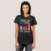 U voor uw diensten - Patriotic Veterans Day T-shirt (Voorkant volledig)