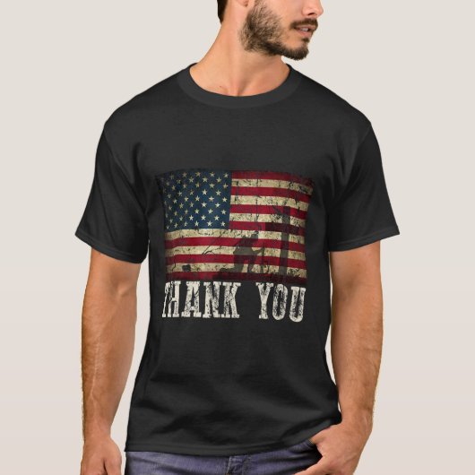 U voor uw diensten - Patriotic Veterans Day T-shirt (Voorkant)