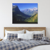 U-vormige gletsjervallei in de Rocky Mountains in Canvas Afdruk (Insitu (Slaapkamer))
