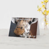 U wedt Giraffe bemoediging Kaart (Gele Bloem)