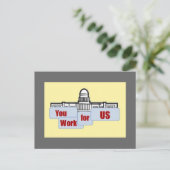 U werkt voor ons briefkaart (Staand voorkant)