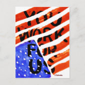 U werkt voor ons briefkaart (Voorkant)