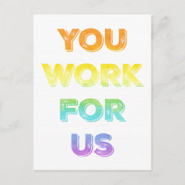 U werkt voor US LGBTQ Protest Briefkaart