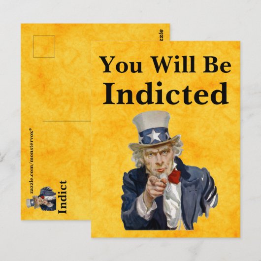 U wordt aangeklaagd ansichtkaart briefkaart (Voorkant / Achterkant)