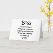 U WORDT AANGEPAST ***BOSS** CHRISTMAS KAART (Gele Bloem)