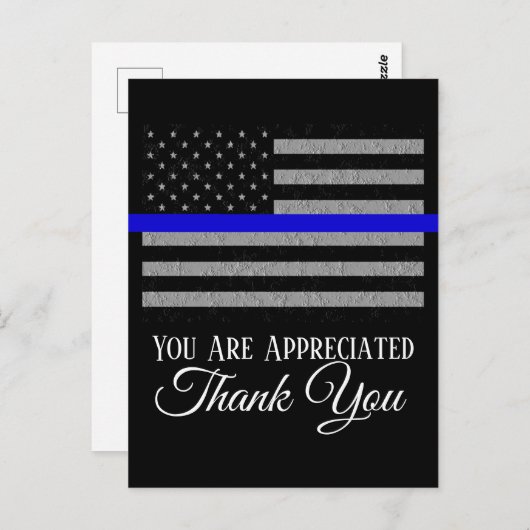 U WORDT BEDANKT DANK U POLITIE-BRIEFKAART BRIEFKAART (Voorkant / Achterkant)