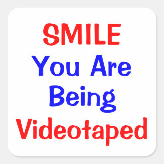 U wordt bekeken! vierkante sticker