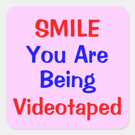 U wordt bekeken! vierkante sticker (Voorkant)