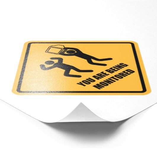 U wordt bewaakt foto afdruk (Hoek)